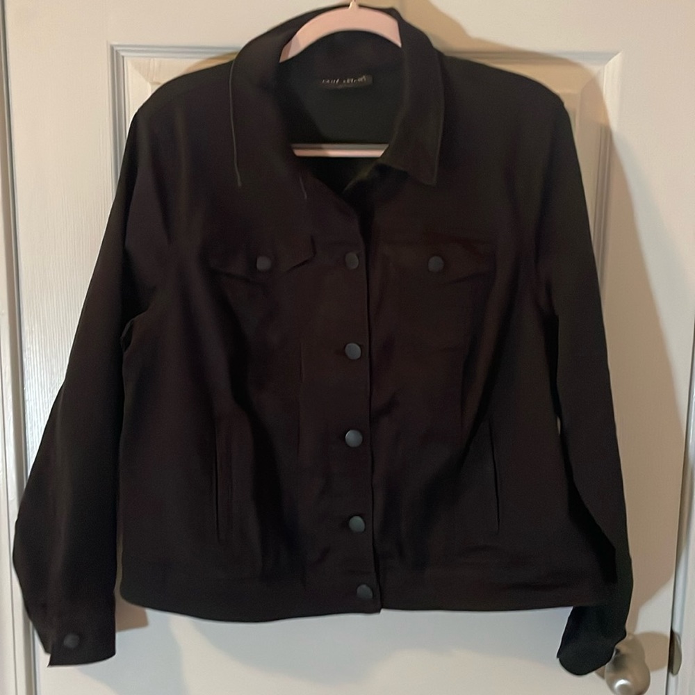 Lane Bryant Black Denim Jacket Sz 14 - Like New Worn 1 time